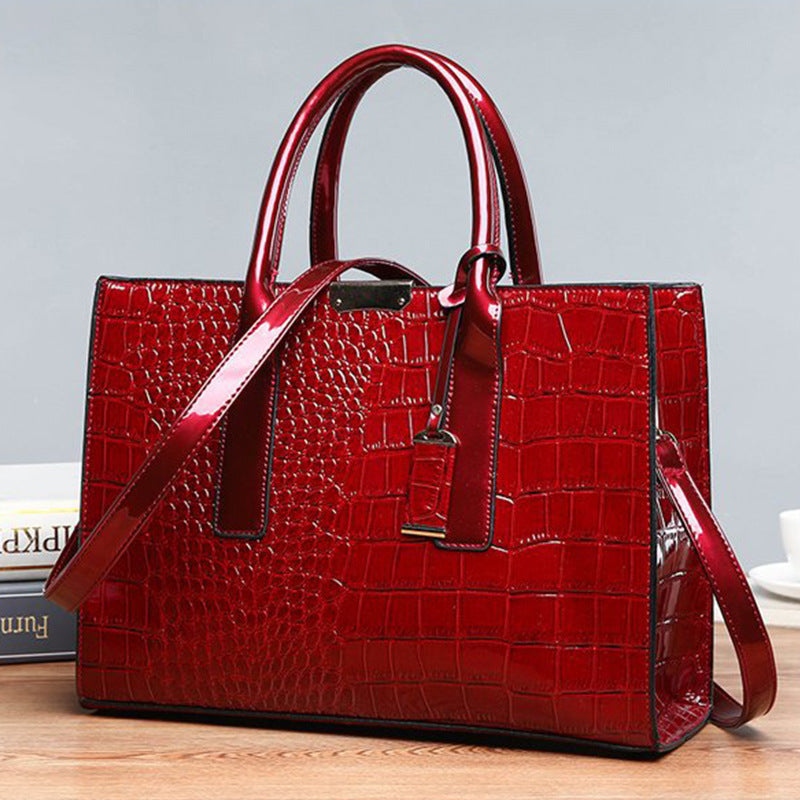 Women's Crocodile Pattern Tote Bag