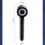 3-Mode High-Pressure Filtered Shower Head with Massage Brush