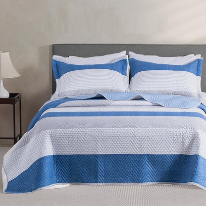Kasentex Reversible Lightweight Quilt Set – All Season Bedspread