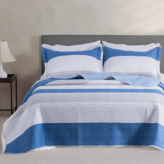 Kasentex Reversible Lightweight Quilt Set – All Season Bedspread