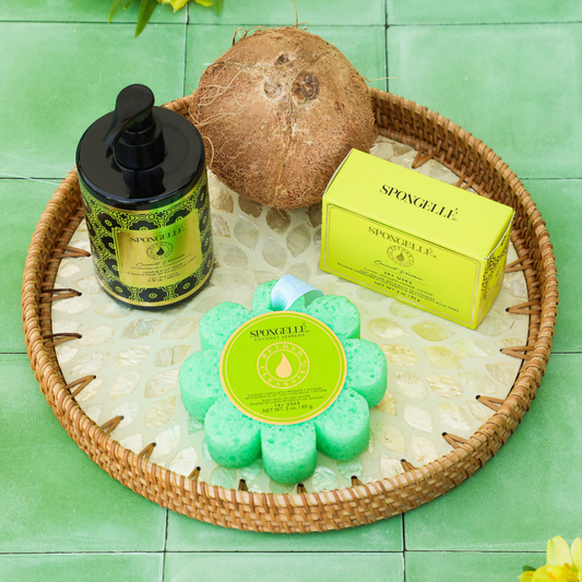 Coconut Verbena Body Care Set – Buffer, Pedi & Wash Refill
