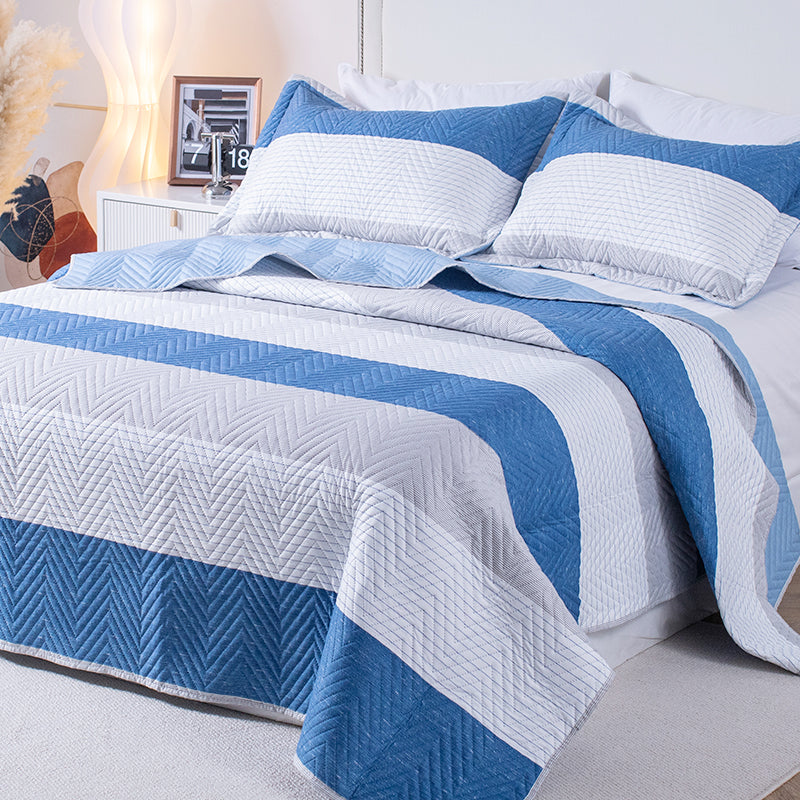 Kasentex Reversible Lightweight Quilt Set – All Season Bedspread