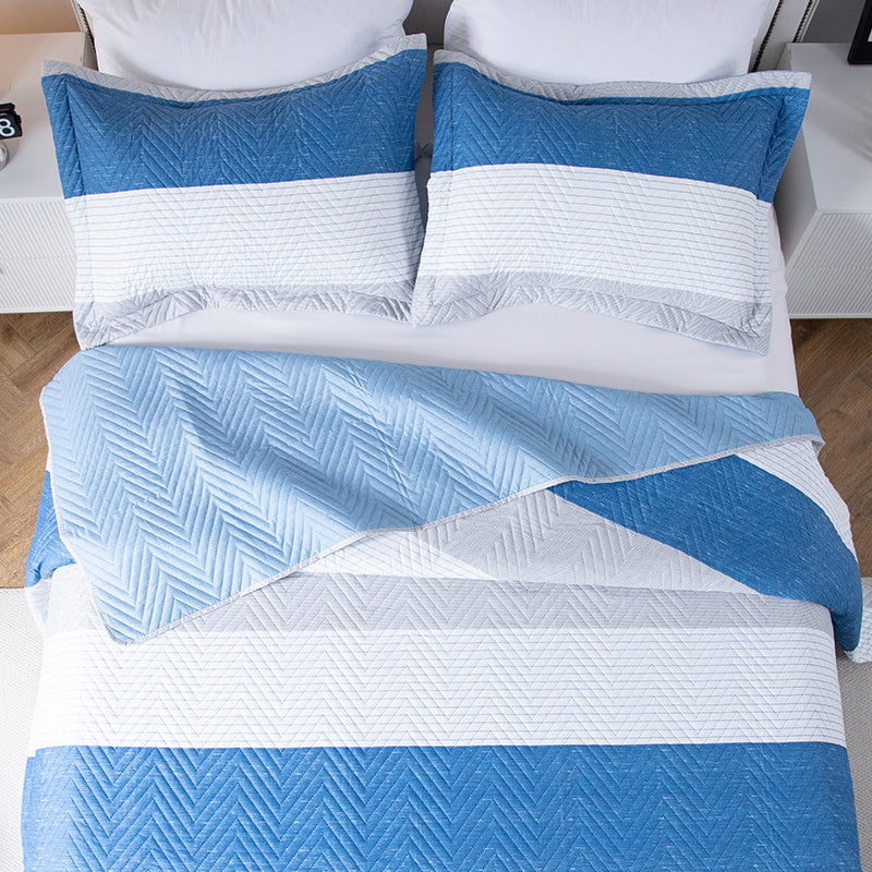 Kasentex Reversible Lightweight Quilt Set – All Season Bedspread