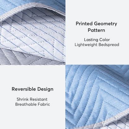 Kasentex Reversible Lightweight Quilt Set – All Season Bedspread