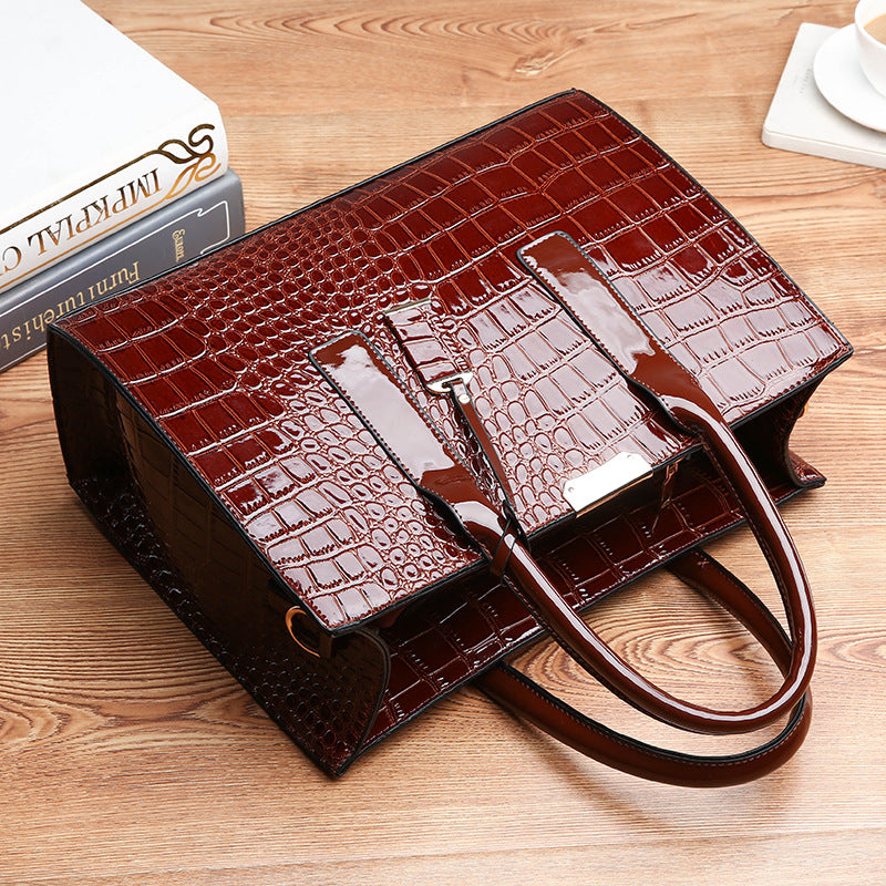 Women's Crocodile Pattern Tote Bag