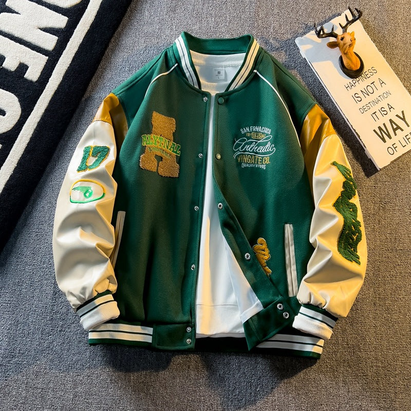 Men's Color Block Baseball Jacket