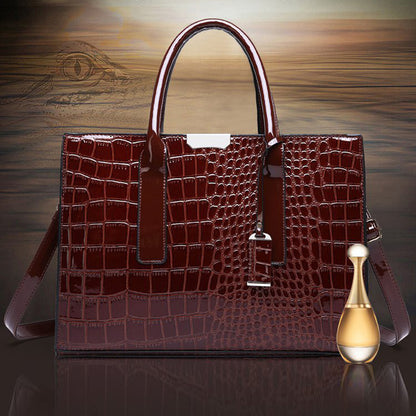 Women's Crocodile Pattern Tote Bag