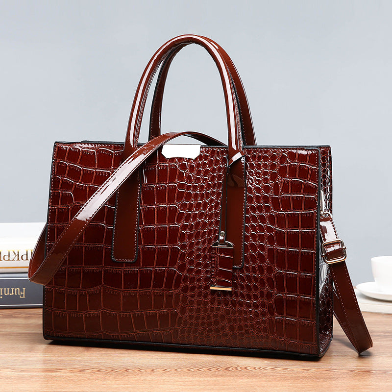 Women's Crocodile Pattern Tote Bag