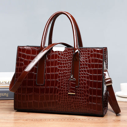 Women's Crocodile Pattern Tote Bag
