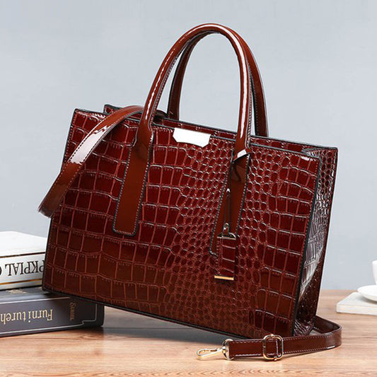 Women's Crocodile Pattern Tote Bag