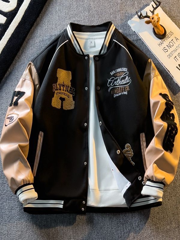 Men's Color Block Baseball Jacket