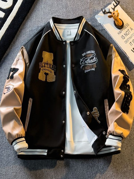 Men's Color Block Baseball Jacket