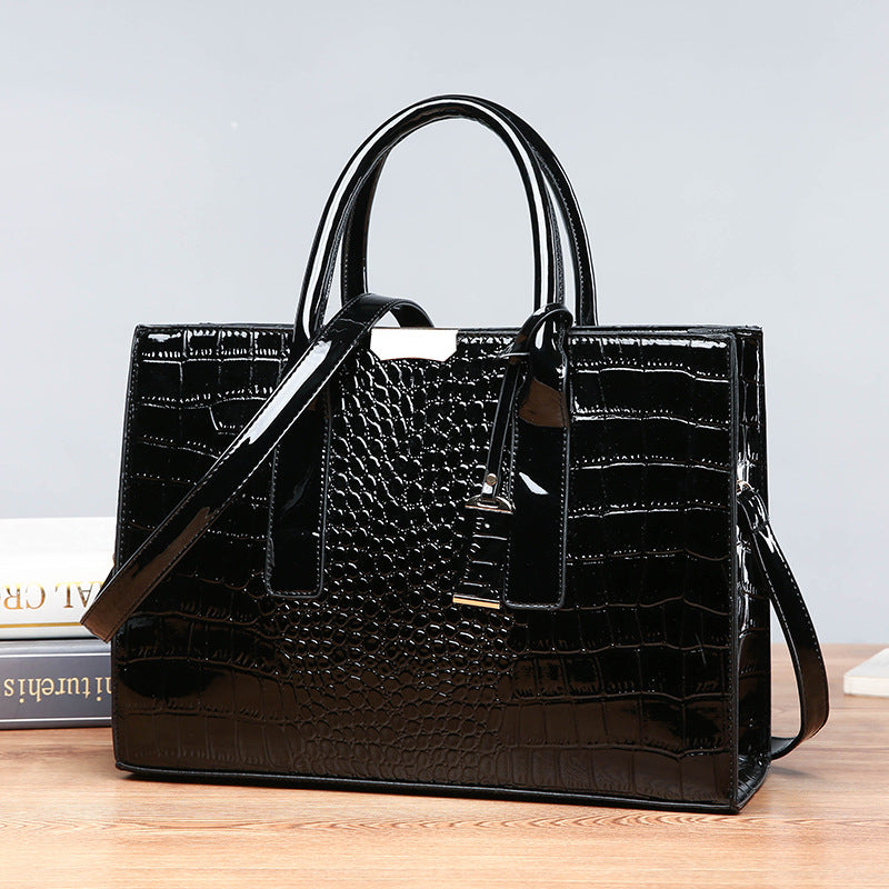 Women's Crocodile Pattern Tote Bag