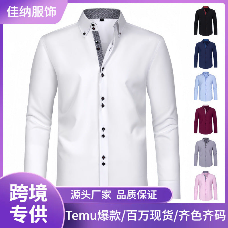 Men's Stretch Polka Dot Shirt