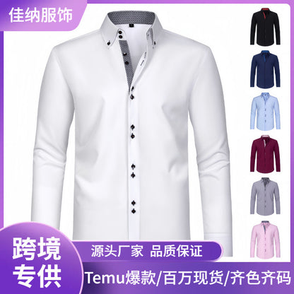 Men's Stretch Polka Dot Shirt