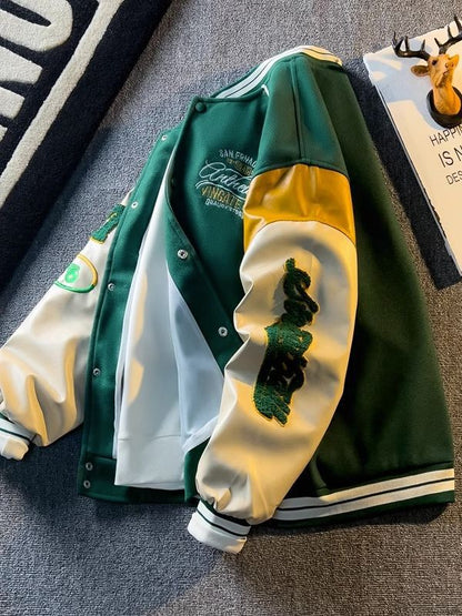 Men's Color Block Baseball Jacket