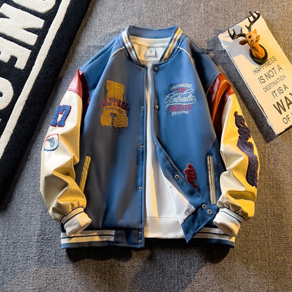 Men's Color Block Baseball Jacket