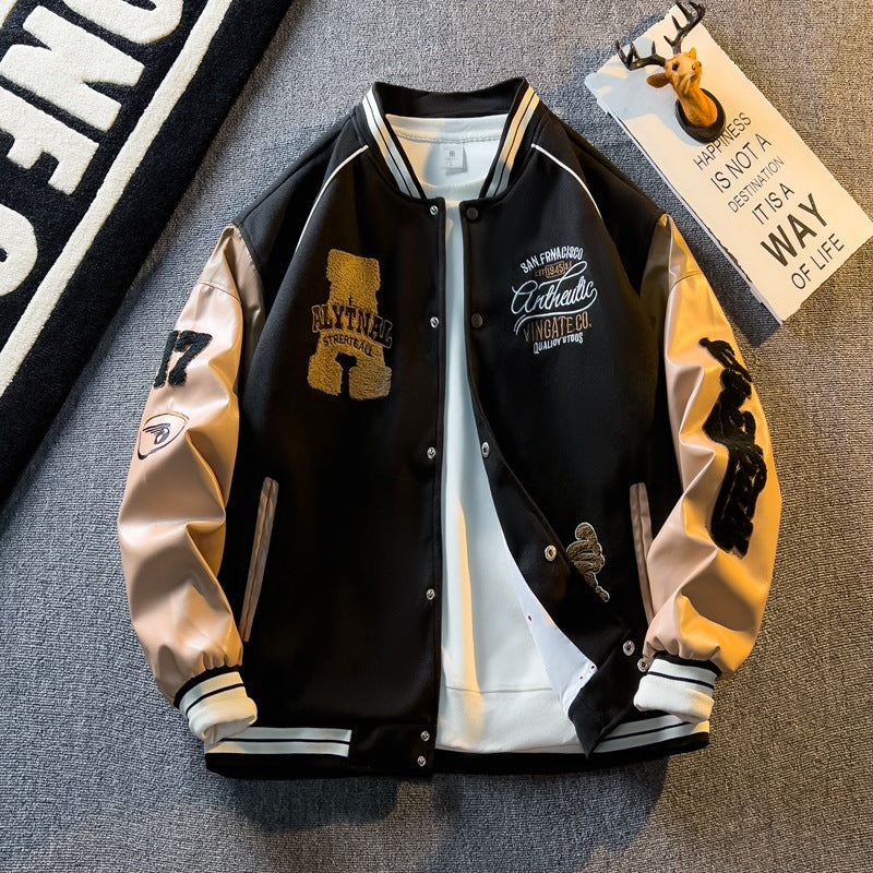 Men's Color Block Baseball Jacket