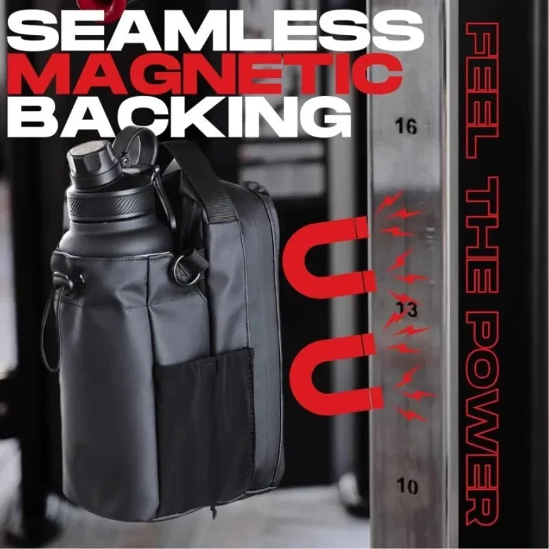 Magnetic Gym Bag – Large Capacity Carrier with Phone Pocket & Water Bottle Pouch