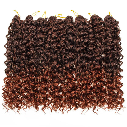 18" GoGo Curl Crochet Hair Extensions for Black Women Beach Curl Bohemian Deep Wave Braiding Hair Synthetic Braids
