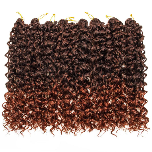 18" GoGo Curl Crochet Hair Extensions for Black Women Beach Curl Bohemian Deep Wave Braiding Hair Synthetic Braids