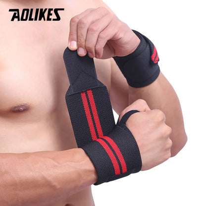 AOLIKES Wrist Wraps – Professional Weightlifting Wrist Support with Thumb Loop (1 Pair)