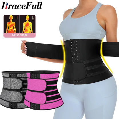 Waist Trainer Corset Belt – Neoprene Sweat Trimmer for Weight Loss & Back Support