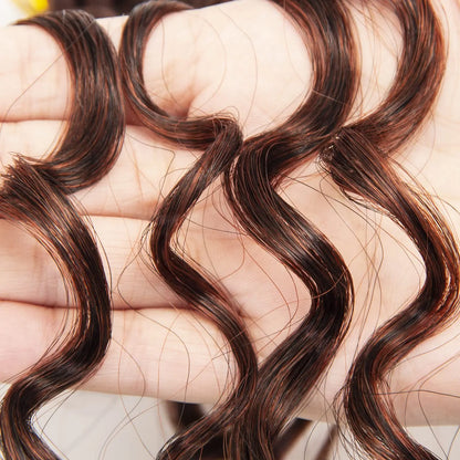 18" GoGo Curl Crochet Hair Extensions for Black Women Beach Curl Bohemian Deep Wave Braiding Hair Synthetic Braids