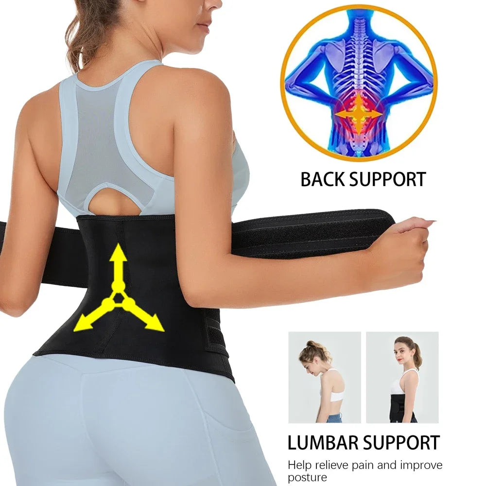 Waist Trainer Corset Belt – Neoprene Sweat Trimmer for Weight Loss & Back Support