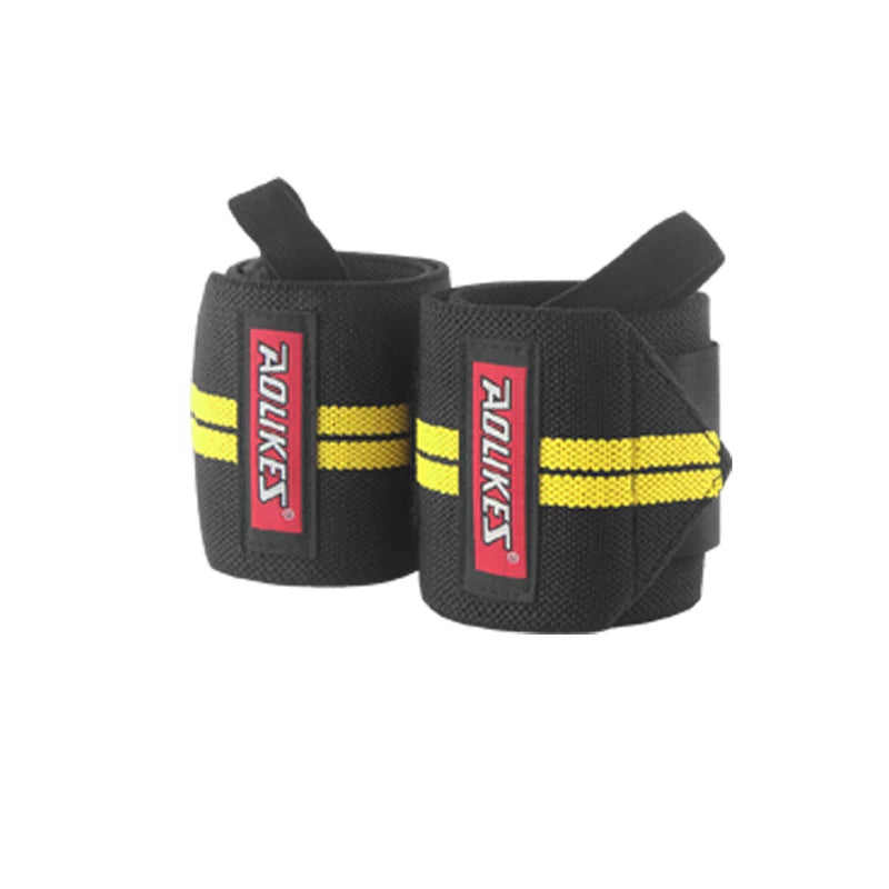 AOLIKES Wrist Wraps – Professional Weightlifting Wrist Support with Thumb Loop (1 Pair)