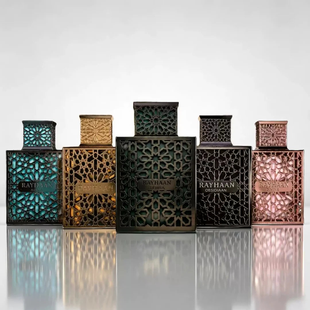 Rayhaan Luxury Perfume Collection – Elixir, Crimson, Divine & Obsidian Kiss (EDP 100ml)