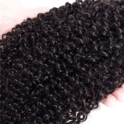 Natural Raw Human Hair Bundles 1/3/4 Kinky Curly Bundles Peruvian Human Hair Weave Bundles 8”-30" Kinky Curly Hair Extensions